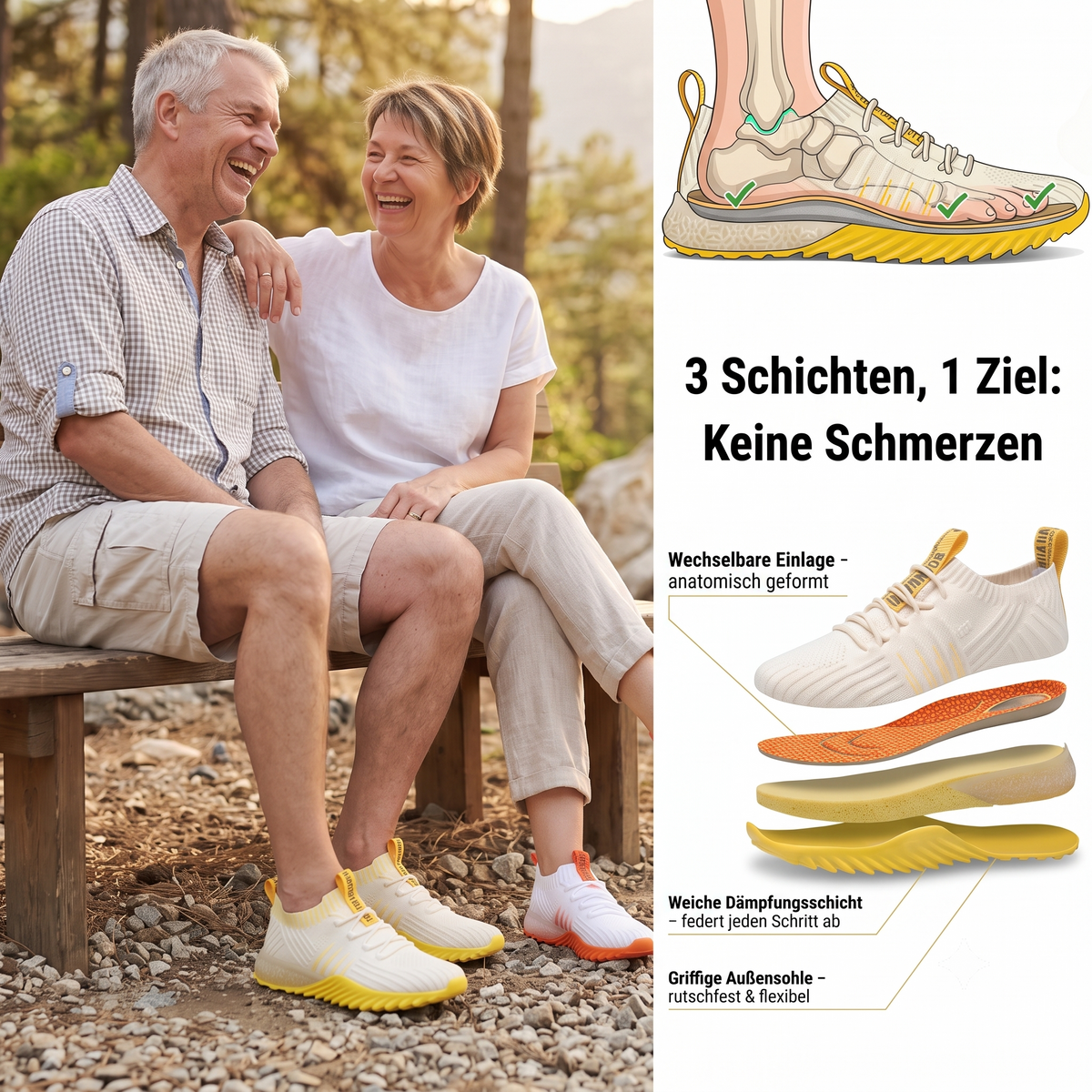 AURA - Leichte Sommer-Sneaker für schmerzfreies Gehen