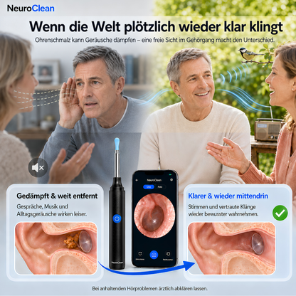 NeuroClear - Professionelles Ohrenreinigungssystem für Zuhause I Sauberes Ohr in 5 Minuten