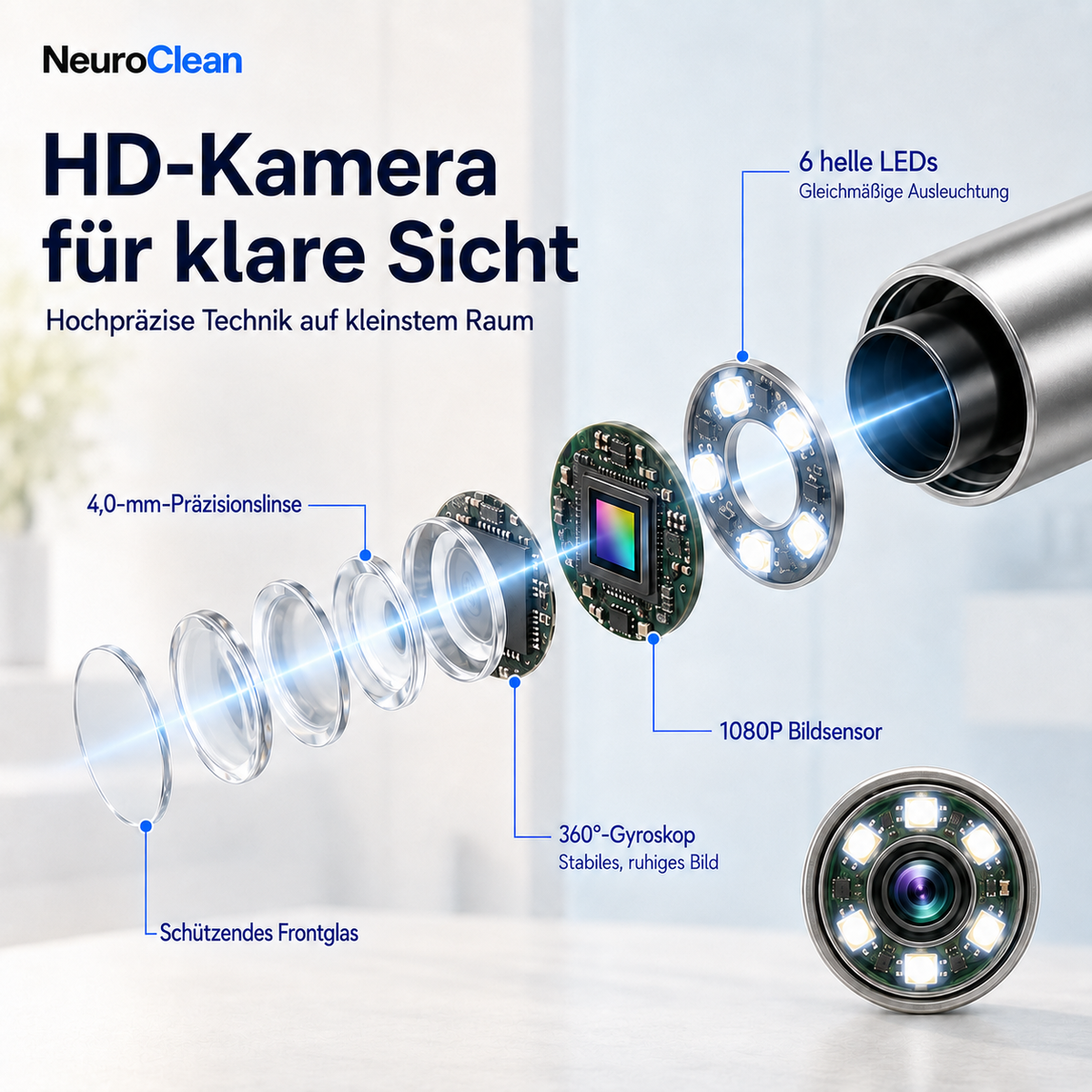 NeuroClear - Professionelles Ohrenreinigungssystem für Zuhause I Sauberes Ohr in 5 Minuten
