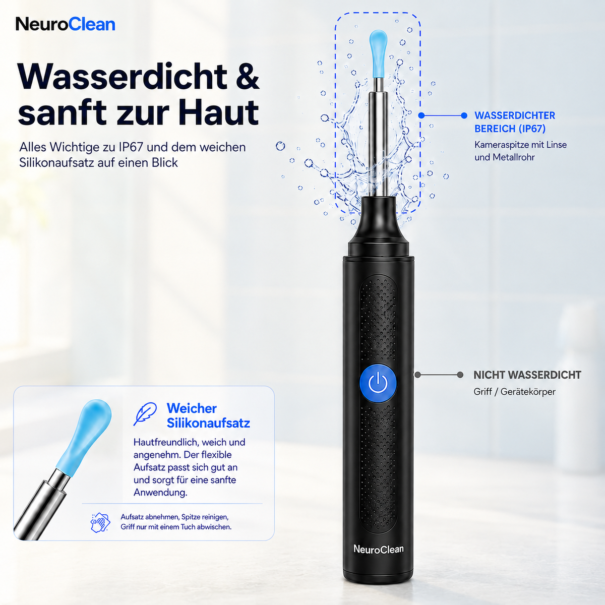 NeuroClear - Professionelles Ohrenreinigungssystem für Zuhause I Sauberes Ohr in 5 Minuten