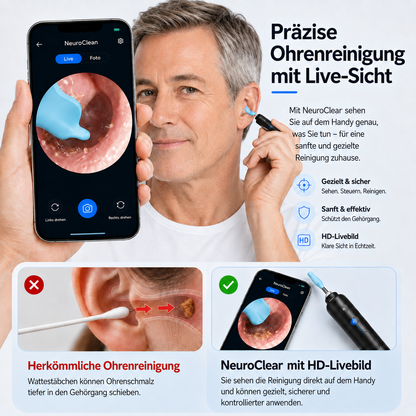 NeuroClear - Professionelles Ohrenreinigungssystem für Zuhause I Sauberes Ohr in 5 Minuten
